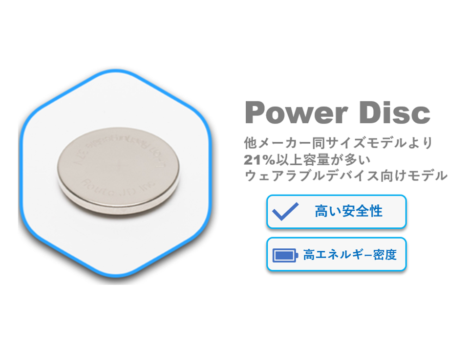 コイン型リチウムイオン二次電池　PowerDisc